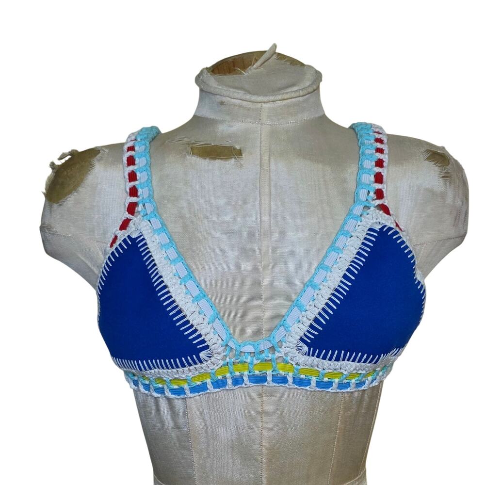 Crocheted Bikini Top No tag see measurements for size